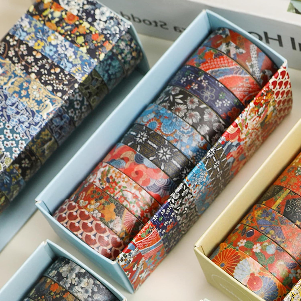 Japanese Washi Tape Set (10 Rolls) – Traditional Patterns & Ukiyo-e Floral Art, Aesthetic Decorative Masking Tape for Bullet Journaling, Planners, Scrapbooking & DIY Crafts (10mm x 2m)