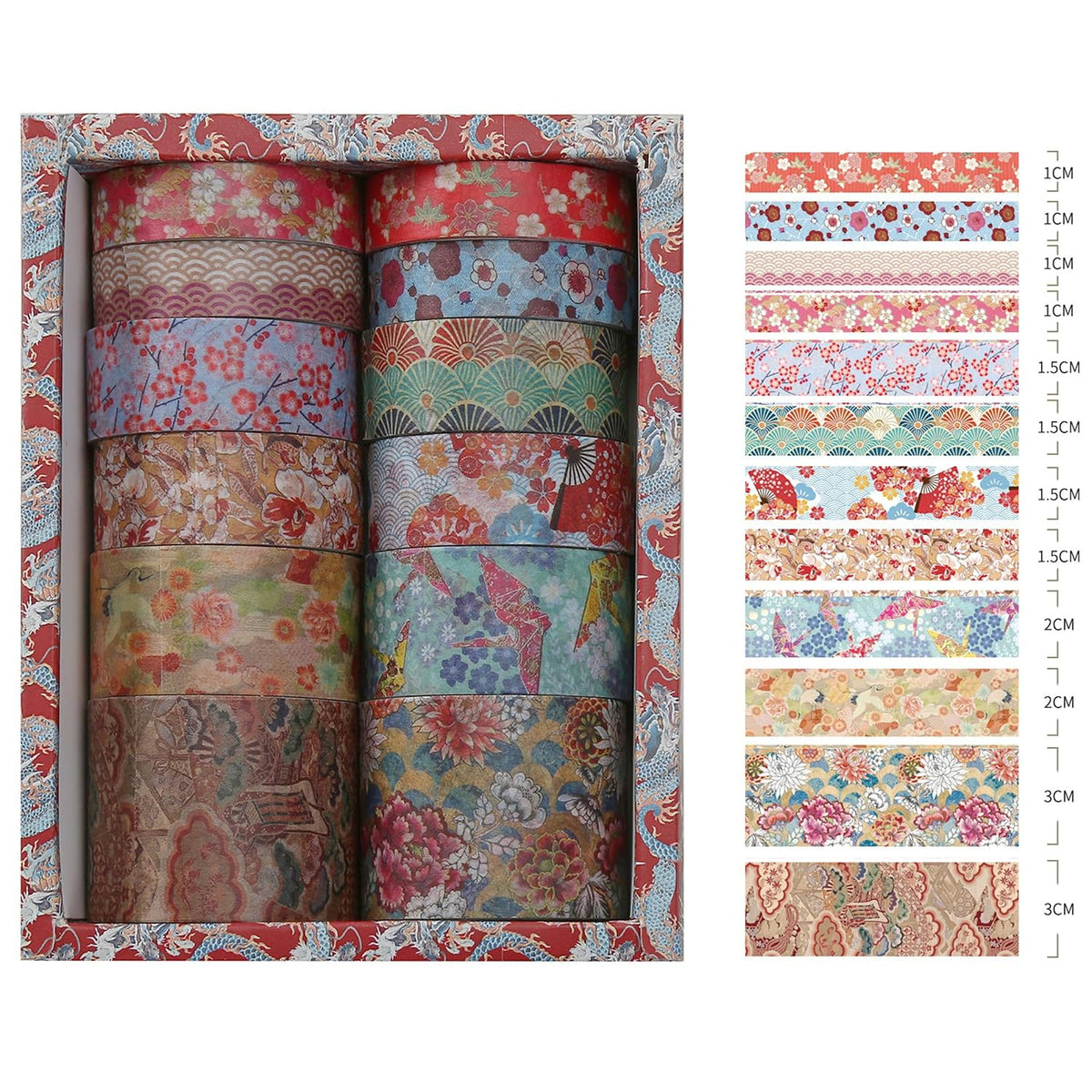 Japanese Washi Tape Set (12 Rolls)｜Spring type